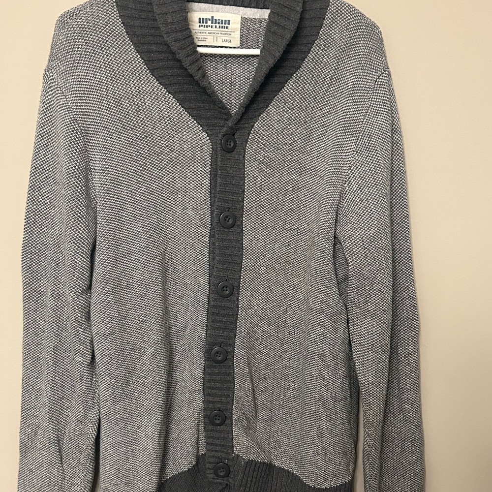 Urban Pipeline Charcoal Cardigan for Men